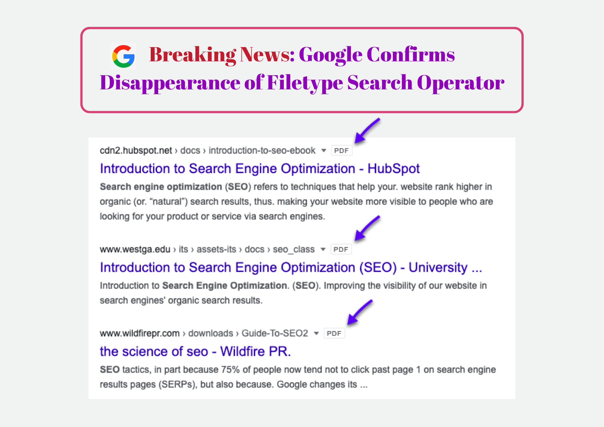 Breaking News Google Confirms Disappearance of Filetype Search Operator