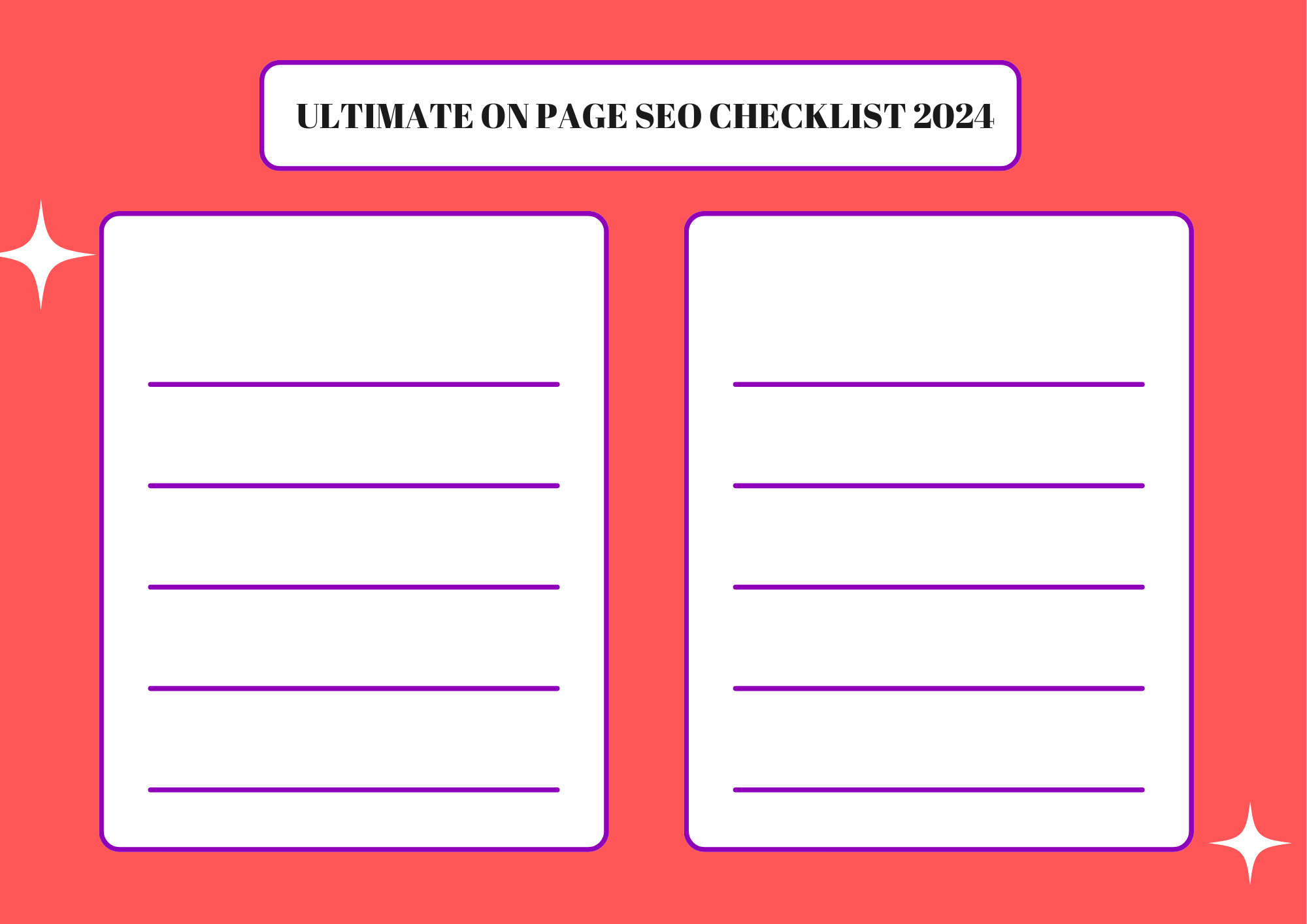 ULTIMATE ON PAGE SEO CHECKLIST 2024